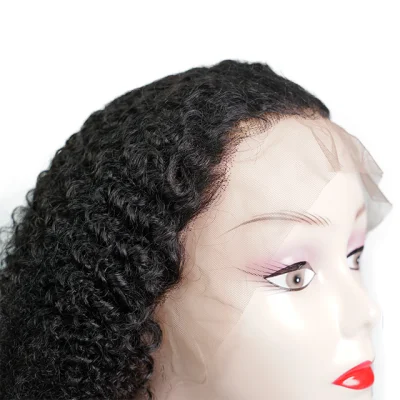 Wholesale Cheap Remy Brazilian Woman Natural Curly Virgin Human Hair Full Lace Front Bob Wig