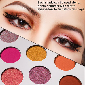 Wholesale fashionable makeup private label waterproof 18 colors diamond eyeshadow palette