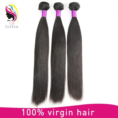 Wholesale No Synthetic Unprocessed Raw Natural Indian Straight 100% Human Hair Bundles