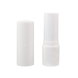 Wholesale white empty round lip balm lipstick tube low MOQ