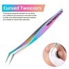 False Eyelashes Applicator Tool Stainless Steel Eyelash Extension Tweezers Remover Clip Eyelash Tweezers