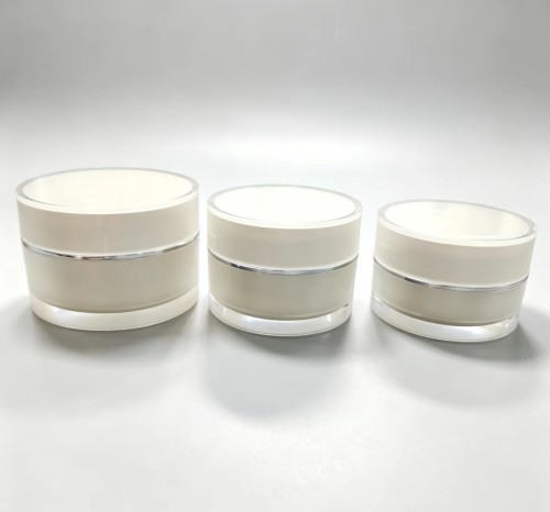 Acrylic skincare jars, cosmetic packaging