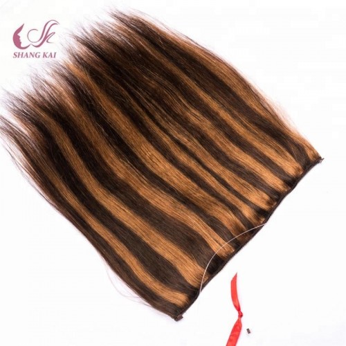 New Style Piano color brazilian human hair Halo hair extensions