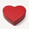 Heart-shaped Travel Genuine Leather Jewelry Box Cosmetic Bag Makeup Pouch