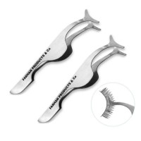 False Eyelashes Applicator Tool Stainless Steel Eyelash Extension Tweezers Remover Clip Eyelash Tweezers