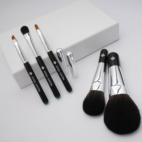 High Quality Custom Travel-Size 5pcs Makeup Brush Set