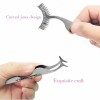 False Eyelashes Applicator Tool Stainless Steel Eyelash Extension Tweezers Remover Clip Eyelash Tweezers