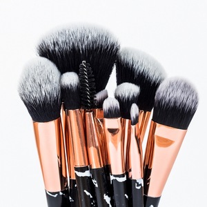 10PCS Black Marble Brushes Private label Professional Make up Brush Set Unique design makeup brushes