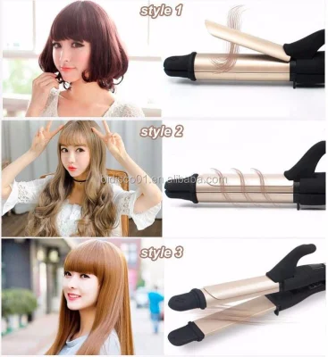 2 in 1 Hair Straightening and Curling Iron