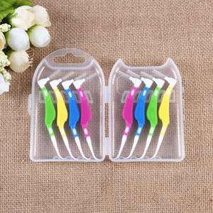 2 in 1 Interproximal Interdental Brush Pick Coated Wire