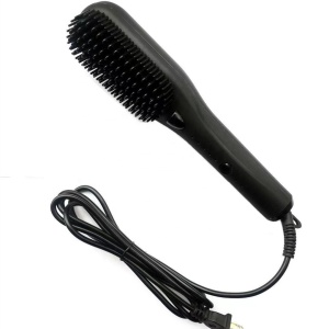 2020 new 100 human hair home use Negative Ionic 2 in1 hair straightener and hot air Hair Dryer brush