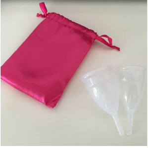 2pcs/pack S+L Feminine Hygiene Menstrual Cup Medical Silicone Menstrual Cup Lady Alternative Pads Tampons For Women Hygiene Care