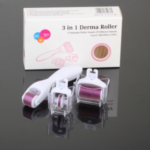 3in1 Derma Roller 0.25mm/0.5mm/01mm for Face, Eye, Body Area, Derma Rolling system