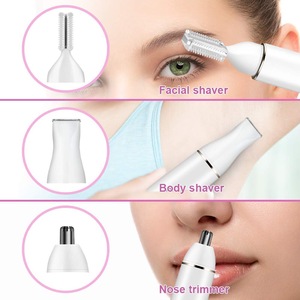 4 in 1 Electric Lady Shaver   Hair Remover for Face Body Bikini Hair Remove  Epilator for Women