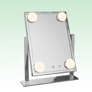 4 LED Lighted Makeup Vanity Hollywood Style Mirror Cosmetic Mirror With LED Dimmer Bulb Lights