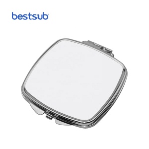 6.6*7.35cm Sublimation Square Shaped Compact Makeup Mirror