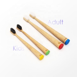 Adult/Kids Custom Logo Vegan Biodegradable Bamboo Wood Toothbrush Travel Kit