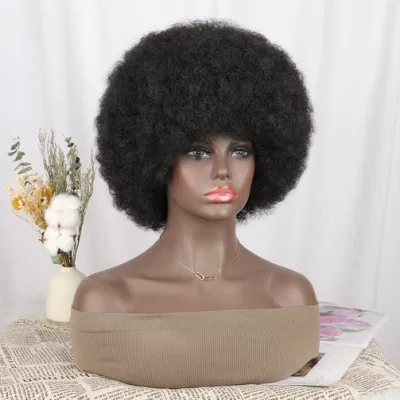 Afro Curly Glueless Wear and Soft Black Afro Puff Wigs