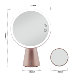 Amazon Crazy Hot Selling LED Battery Powered 90 Degree Rotation Led Lighted Makeup Mirror
