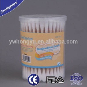 Bamboo stick cotton swab/Bamboo cotton bud in PP box /Manufacturer with CE FDA approved