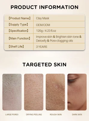 Beauty Cosmetics Skin Care Detoxify Anti Acne Rose Clay Mask