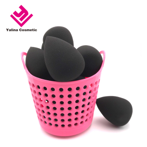 Best Selling Amazon Biodegradable Make Up Foam Beauty Powder Puff Black Big Makeup Sponge Blender