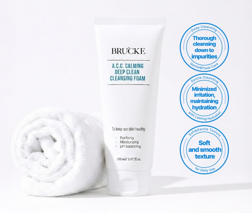 BRUCKE ACC Calming Deep Clean Cleansing Foam