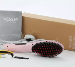 ceramic hair straightener brush/flat iron hair straightener 450/hair straightener brush 2 in 1