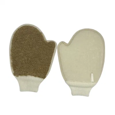 China Quality Natural Jute Hemp Glove for Dead Skin Removal