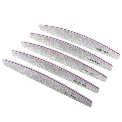 Customized High Quality Emery Board Half Moon Zebra 100/180 Nail File