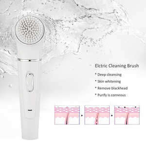 Direct factory price customize waterproof facial cleansing brush electric beauty equipment best 5 in 1 facial wash brush