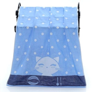 Factory supply 100% cotton kids bath towel three layers gauze bath towel