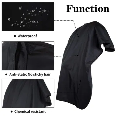 High Quality Wholesale Haircut Cloth Salon Waterproof Barber Black Cape