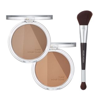 (Holika Holika) Tone tuning shading 01cool grown (Brush SET)