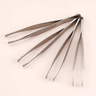 Horizontal Grain Tweezers Eyebrow Trimming Clip Positive Mouth Stainless Steel Eyebrow Pliers