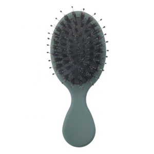 Hot sale mini rubber paddle wild boar bristle hair brush to clean hair