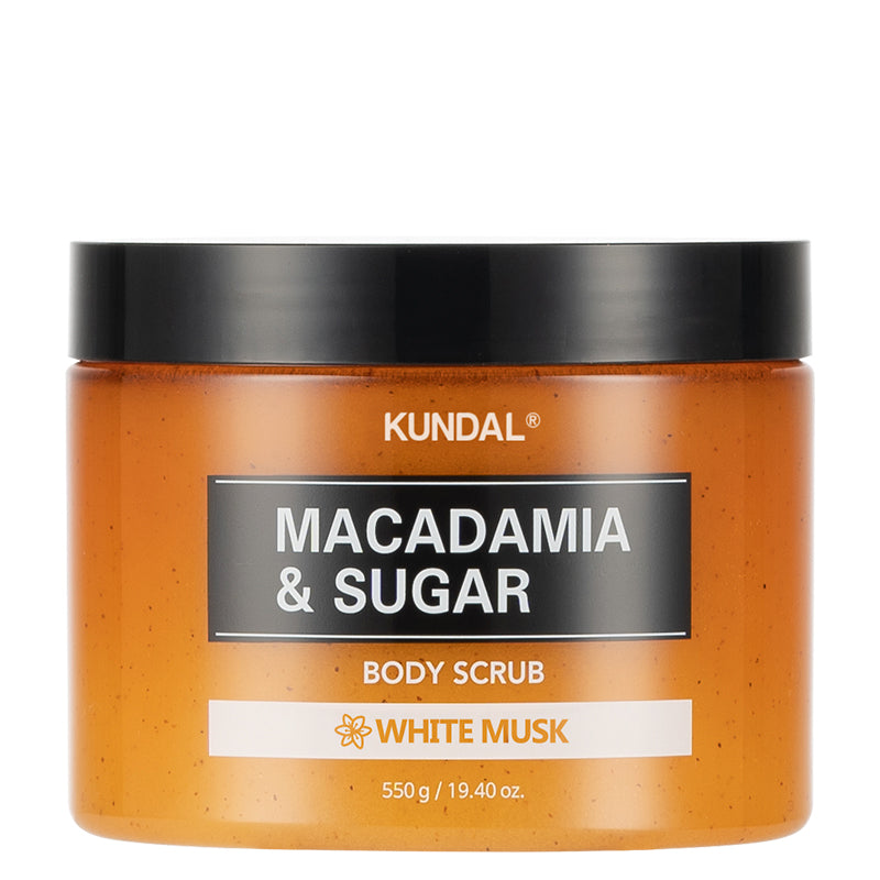 (KUNDAL) Macadamia &amp; Sugar Body Scrub [White Musk] 550g