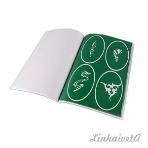 LinhaivetA Reusable Book 1 airbrush stencil temporary air brush glitter tattoo