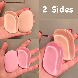 Liquid Powder Foundation  2 in 1 Makeup Puff Silicone and Sponge 2 Sides Cosmetic Puff Jelly Beauty Tool
