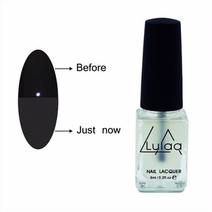 LULAA Hot sale 6ml/bottle Nail Gel Polish Nail Art Finish Top Coat Matt transparent nail polish