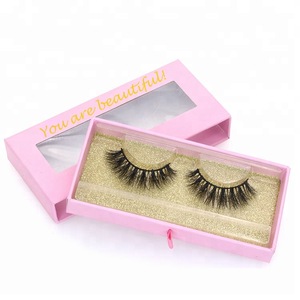 Manufacture custom eyelash box for natural premium 3D silk false eyelash