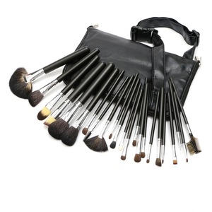 New Arrival 24 piece makeup belt natural hair makeup brushes set