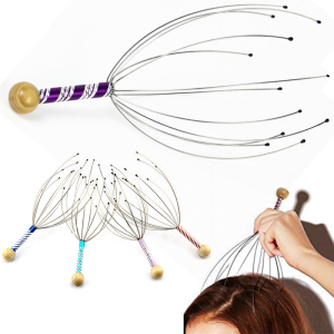 Octopus Head Massager Scalp Relaxation Relief Body Massager Remove Muscle Tension Tiredness Metal Head Massager Instrument