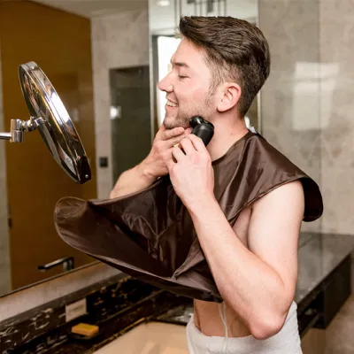 Portable and Foldable Beard Shaving Apron Clean Hair Face Shaved Apron Men&prime;s Beard Trimming Apron Beauty Set