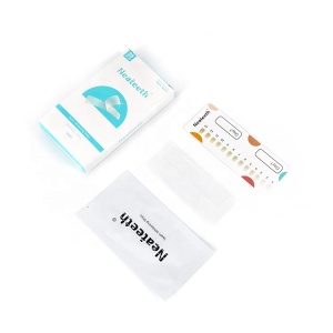 Professional Custom Non Peroxide  Mint Flavor  Teeth Whitening Strips Private Logo