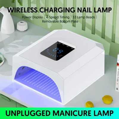 Professional Nail Salon 60W New Rechargeable Nail Dryer Square UV LED Nail Lamp Cordless