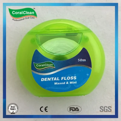 Round Shape Case Expanding Floss Dental Floss Waxed