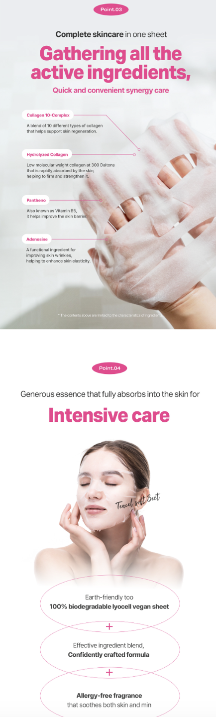 [Royal Skin] Collagen Anti wrinkle tencel soft sheet mask