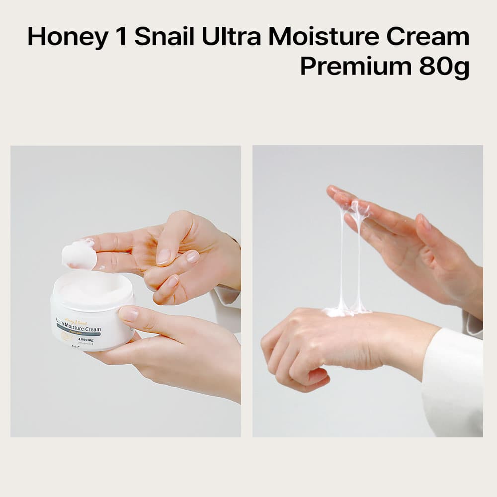 [Snail cream]Honey 1 Snail Ultra Moisture Cream Premium 80ml