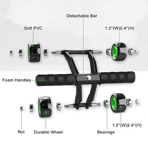 Wellshow Sport Bodybuilding Home Gym Equipment Fitness 4 Wheels Abdominal Trainer Wheel Abc Roller For Core Workout